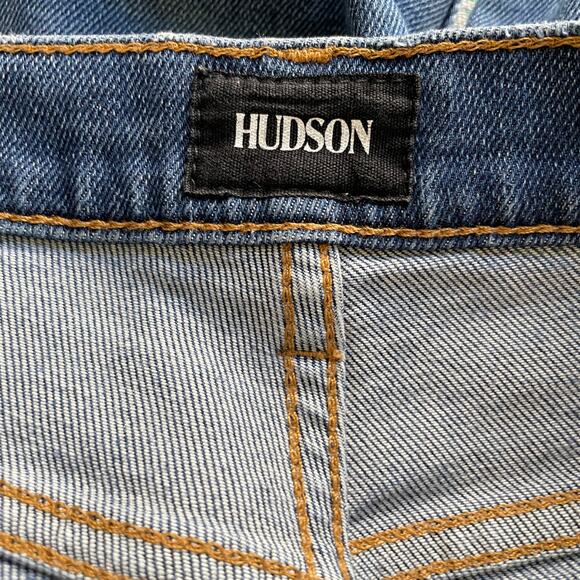 Hudson Womens Rival Seamed High Rise Straight Button-Fly Jeans Blue 27 - Picture 9 of 14